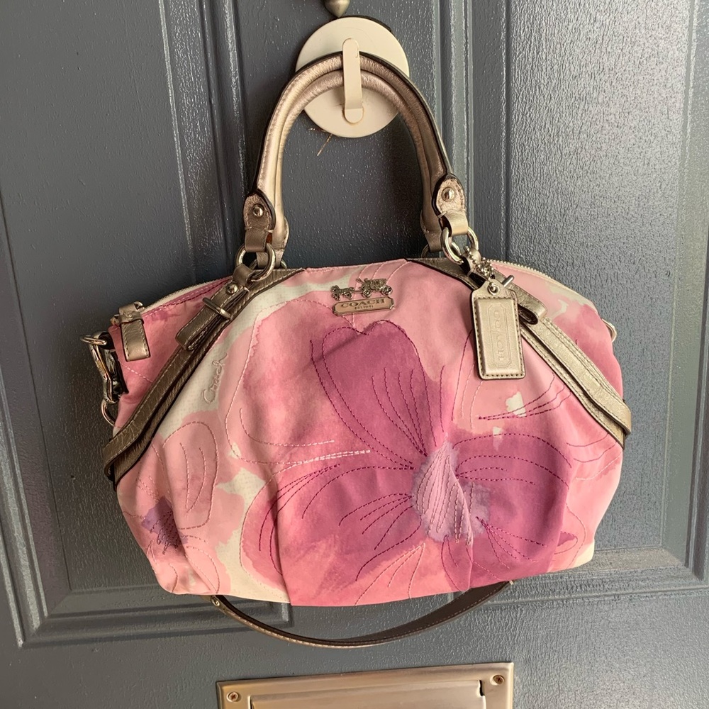 Coach Madison Floral Print Satchel